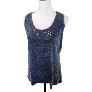 Michael Lauren Hepburn-REVOLVE Scoop Neck Tank w/Hand Cut Holes SZ L